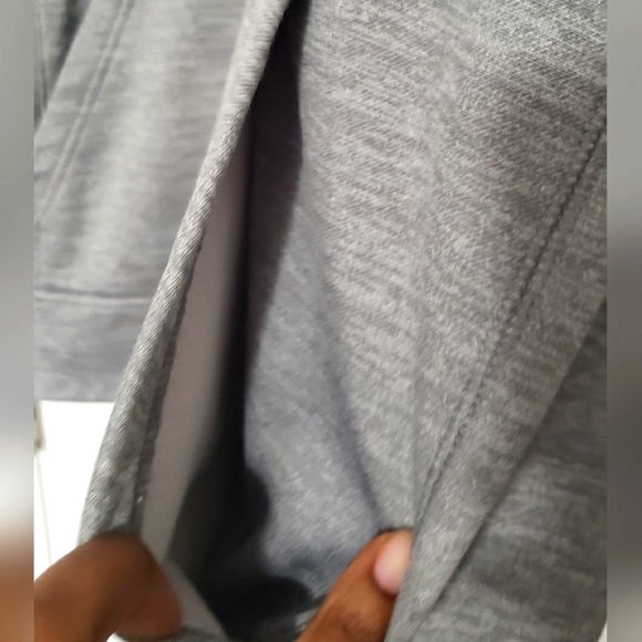 ADIDAS gray athletic Clima Warm Hoodie Sweatshirt men's Medium - Picture 3 of 7